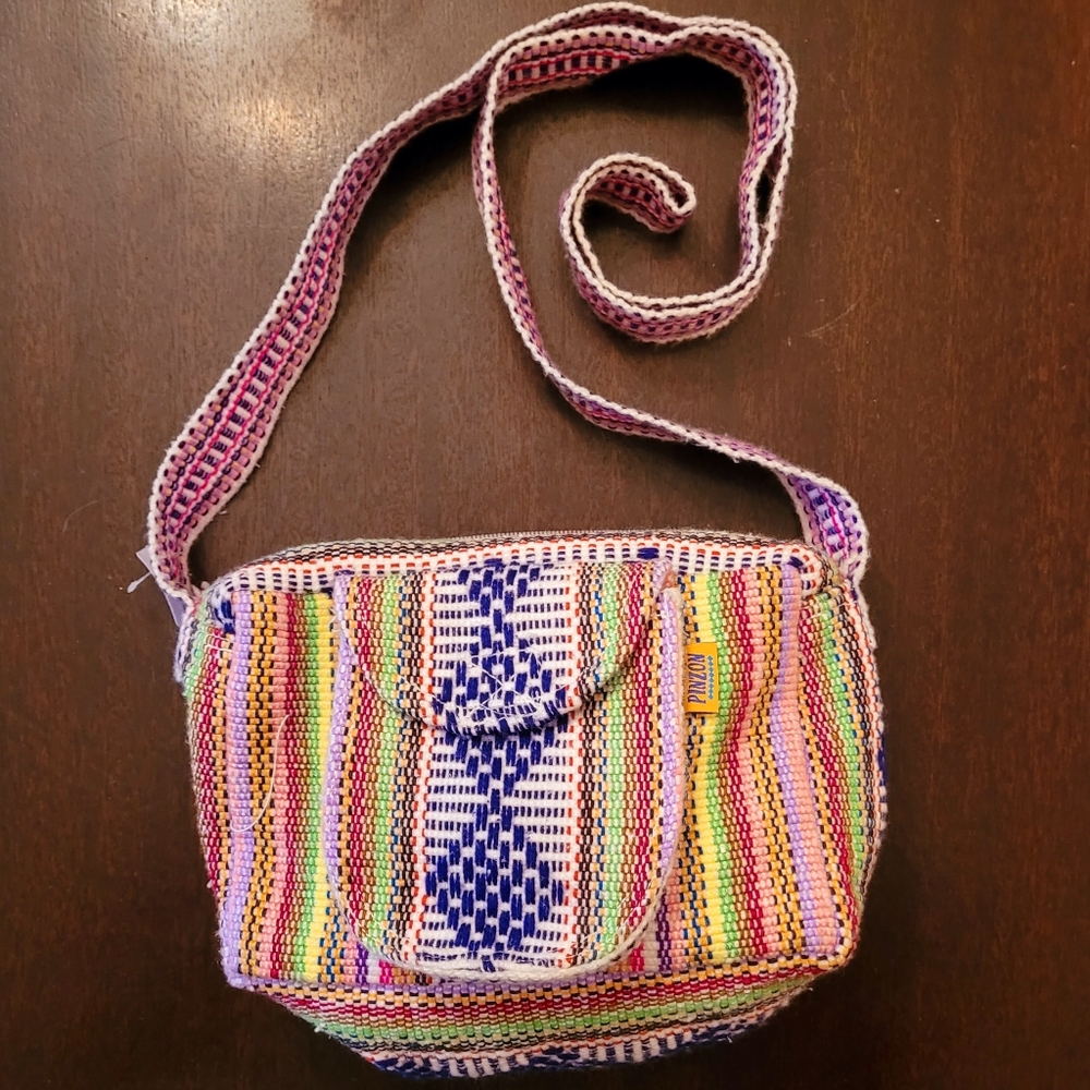 Artesanias MX Pinzon Woven Handbag Boho Hippie Style Crossbody Purse NWOT